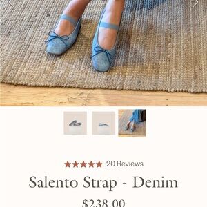 Salento Strap Denim Ballet Flats